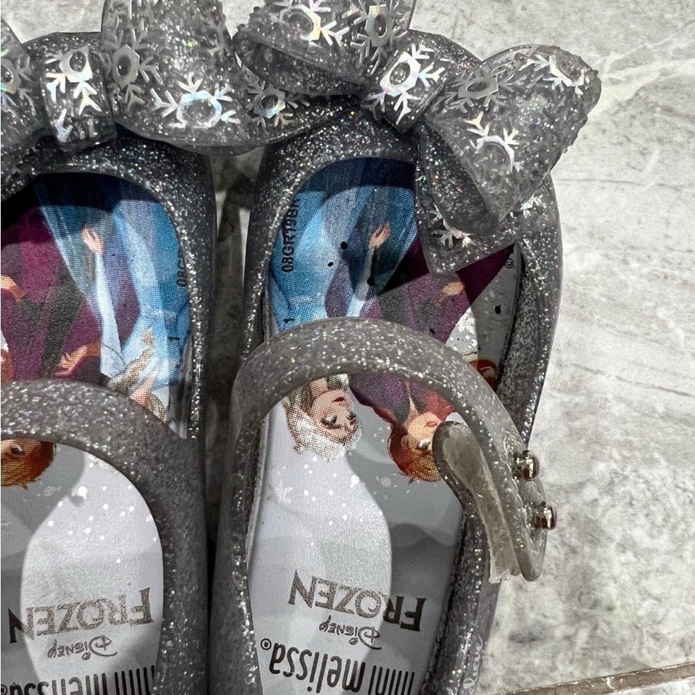 Mini Melissa Glittery Gray Dress Shoes